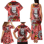 Custom NAIDOC Week 2024 Dragons Family Matching Tank Maxi Dress and Hawaiian Shirt Mascot Rugby