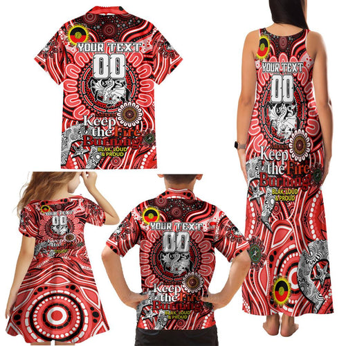 Custom NAIDOC Week 2024 Dragons Family Matching Tank Maxi Dress and Hawaiian Shirt Mascot Rugby