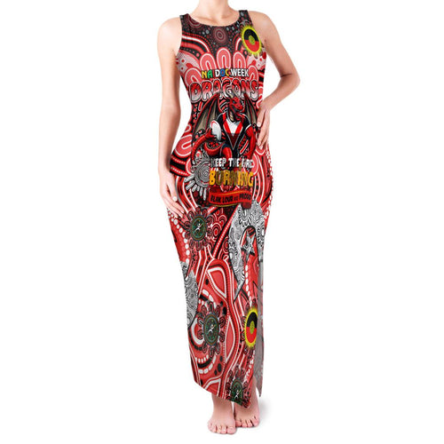 Custom NAIDOC Week 2024 Dragons Family Matching Tank Maxi Dress and Hawaiian Shirt Mascot Rugby