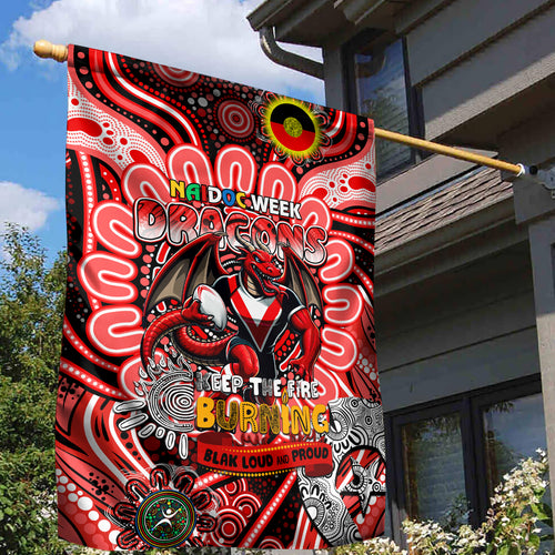 NAIDOC Week 2024 Dragons Garden Flag Mascot Rugby
