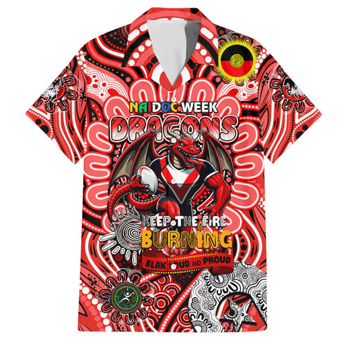 Custom NAIDOC Week 2024 Dragons Hawaiian Shirt Mascot Rugby