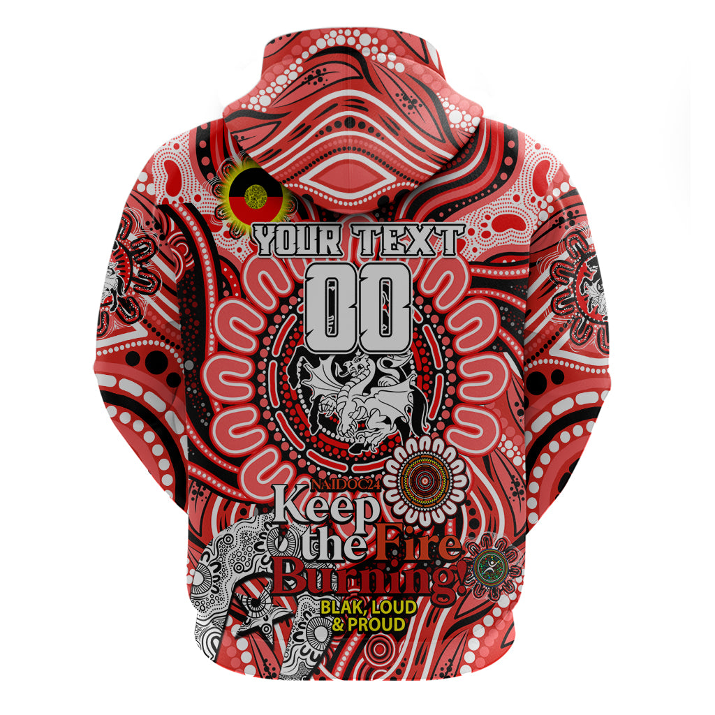 Custom NAIDOC Week 2024 Dragons Hoodie Mascot Rugby