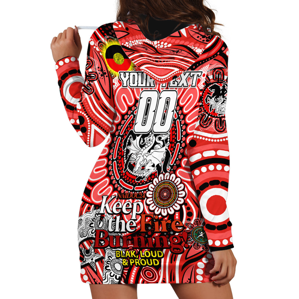 Custom NAIDOC Week 2024 Dragons Hoodie Dress Mascot Rugby