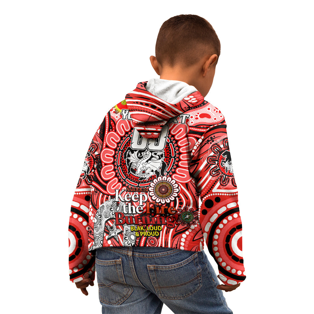 Custom NAIDOC Week 2024 Dragons Kid Hoodie Mascot Rugby