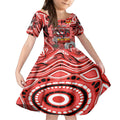 Custom NAIDOC Week 2024 Dragons Kid Short Sleeve Dress Mascot Rugby