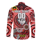 Custom NAIDOC Week 2024 Dragons Long Sleeve Button Shirt Mascot Rugby