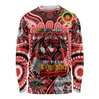 Custom NAIDOC Week 2024 Dragons Long Sleeve Shirt Mascot Rugby