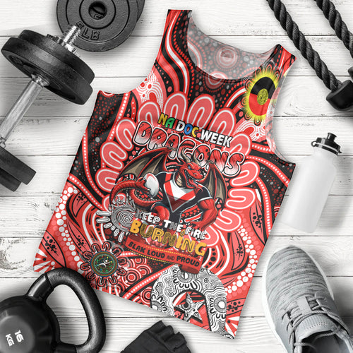 Custom NAIDOC Week 2024 Dragons Men Tank Top Mascot Rugby
