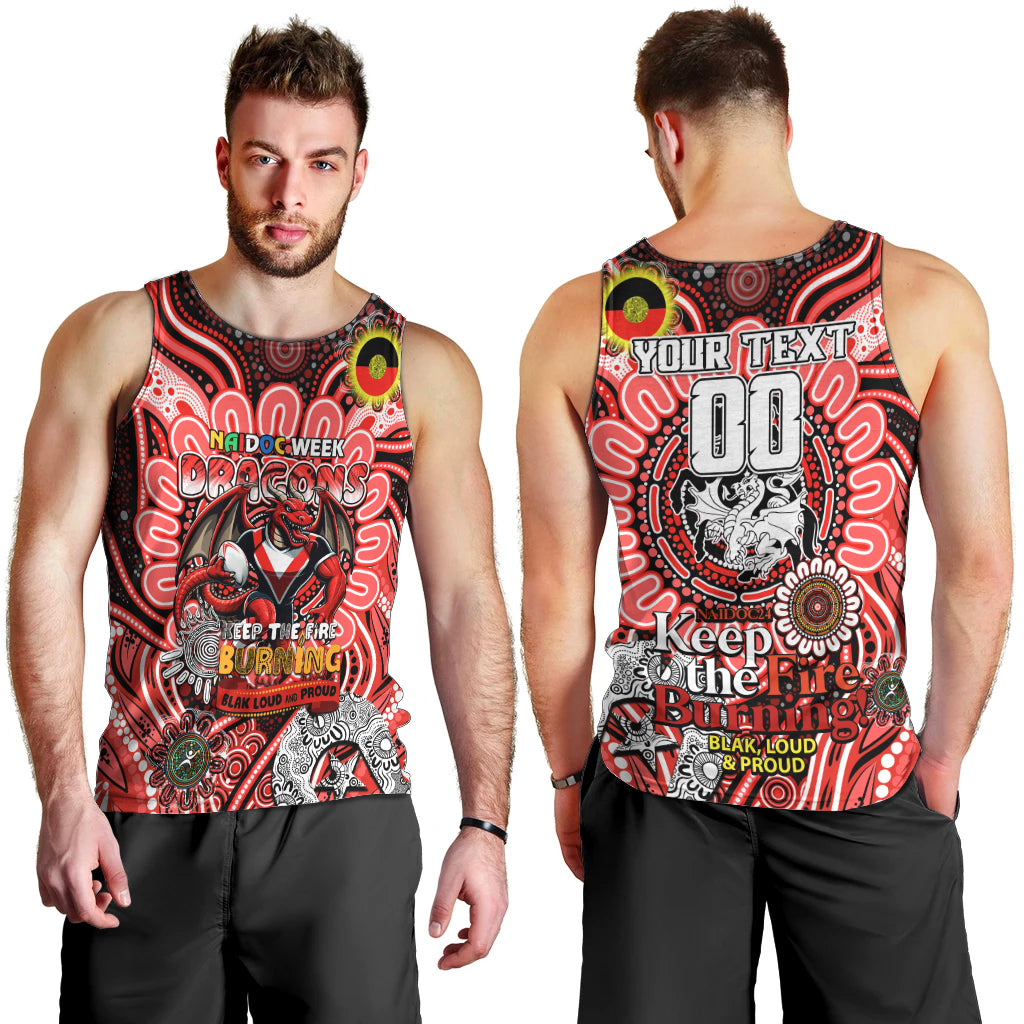Custom NAIDOC Week 2024 Dragons Men Tank Top Mascot Rugby