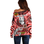 Custom NAIDOC Week 2024 Dragons Off Shoulder Sweater Mascot Rugby