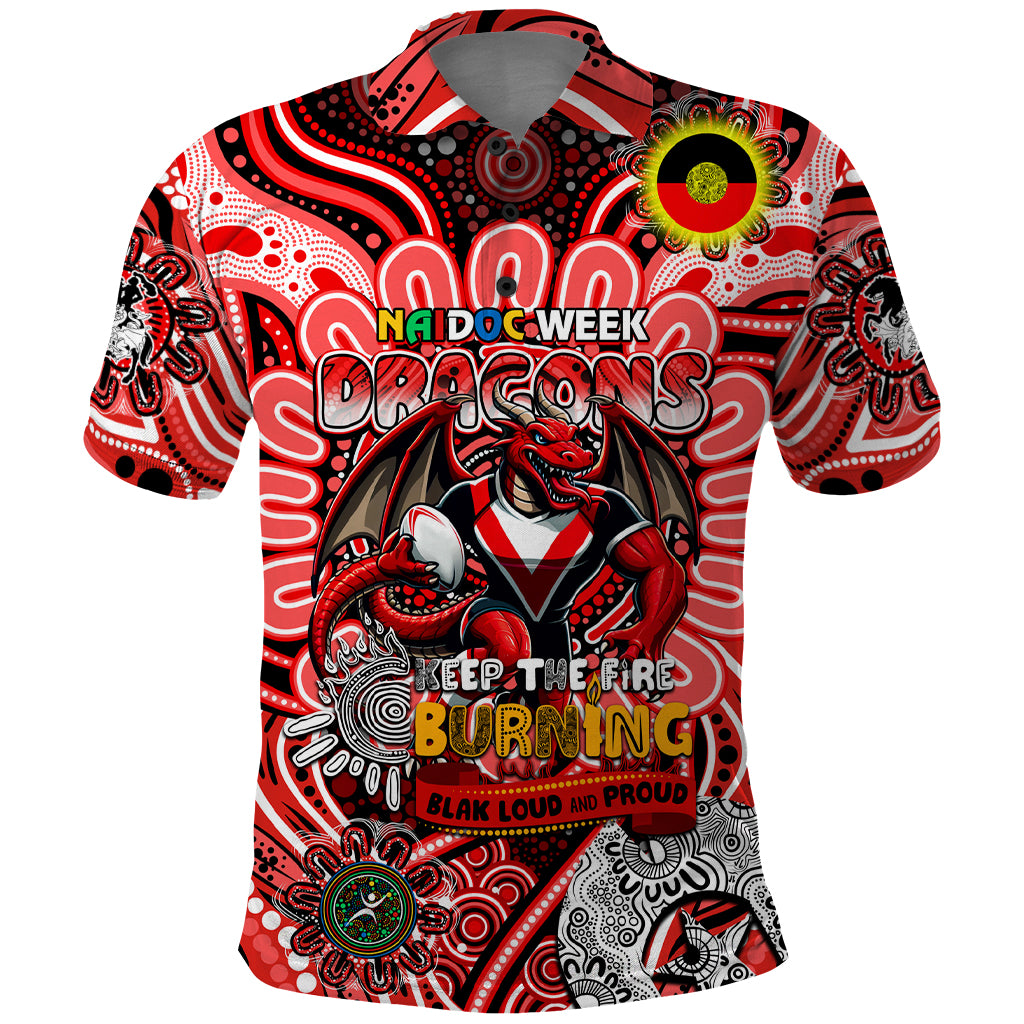 Custom NAIDOC Week 2024 Dragons Polo Shirt Mascot Rugby