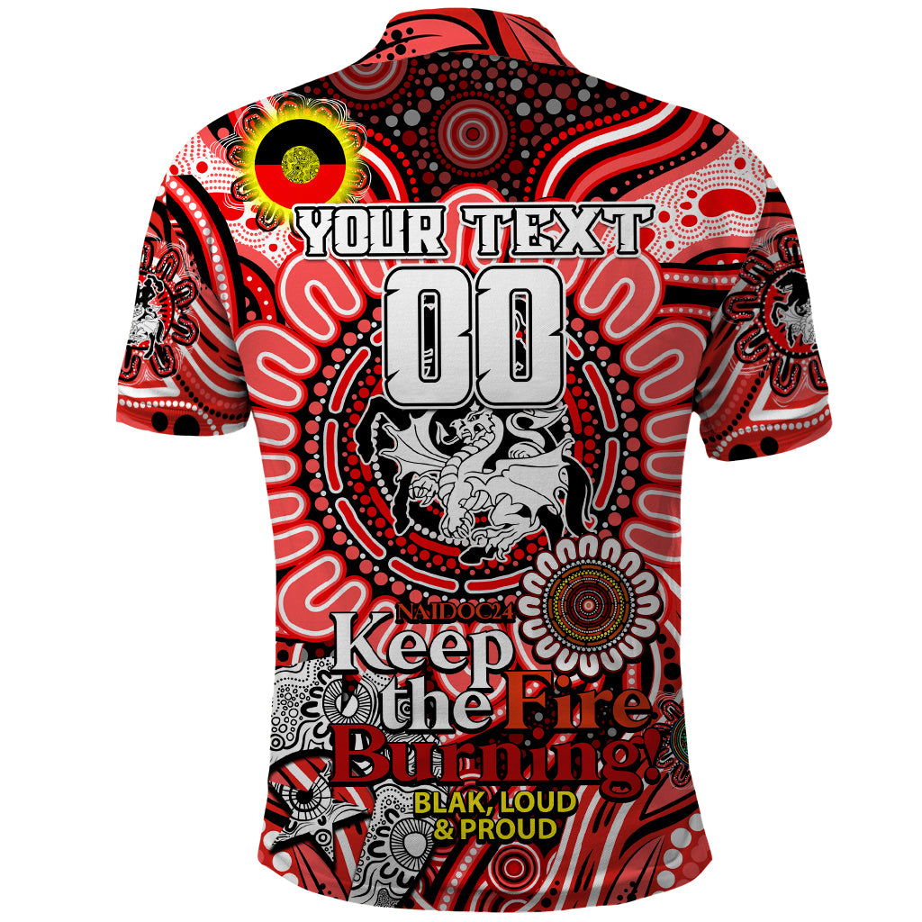 Custom NAIDOC Week 2024 Dragons Polo Shirt Mascot Rugby