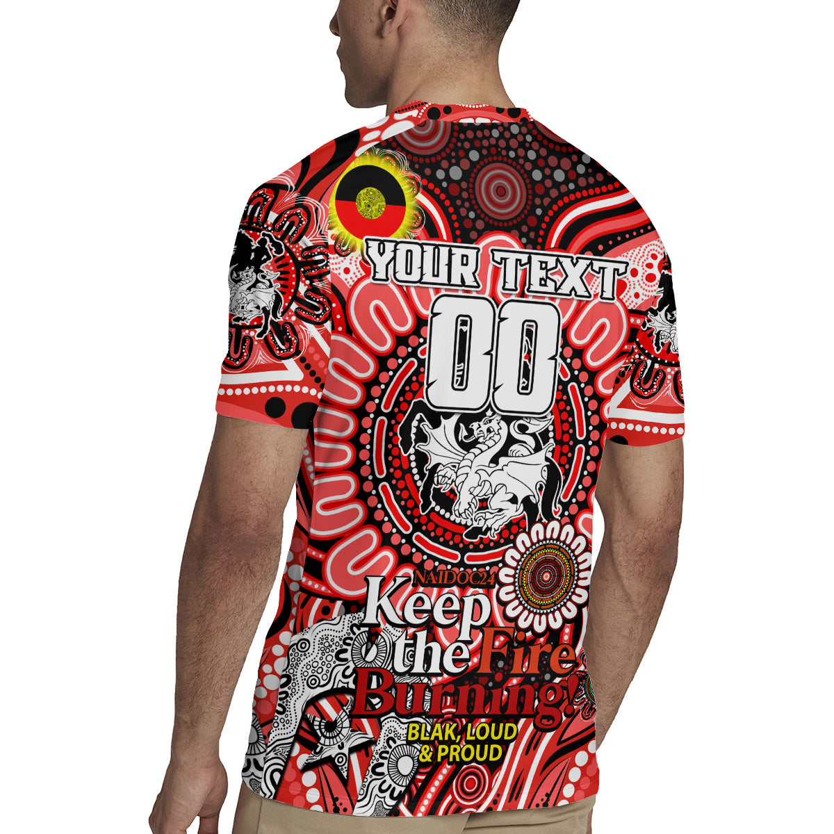 Custom NAIDOC Week 2024 Dragons Rugby Jersey Mascot Rugby