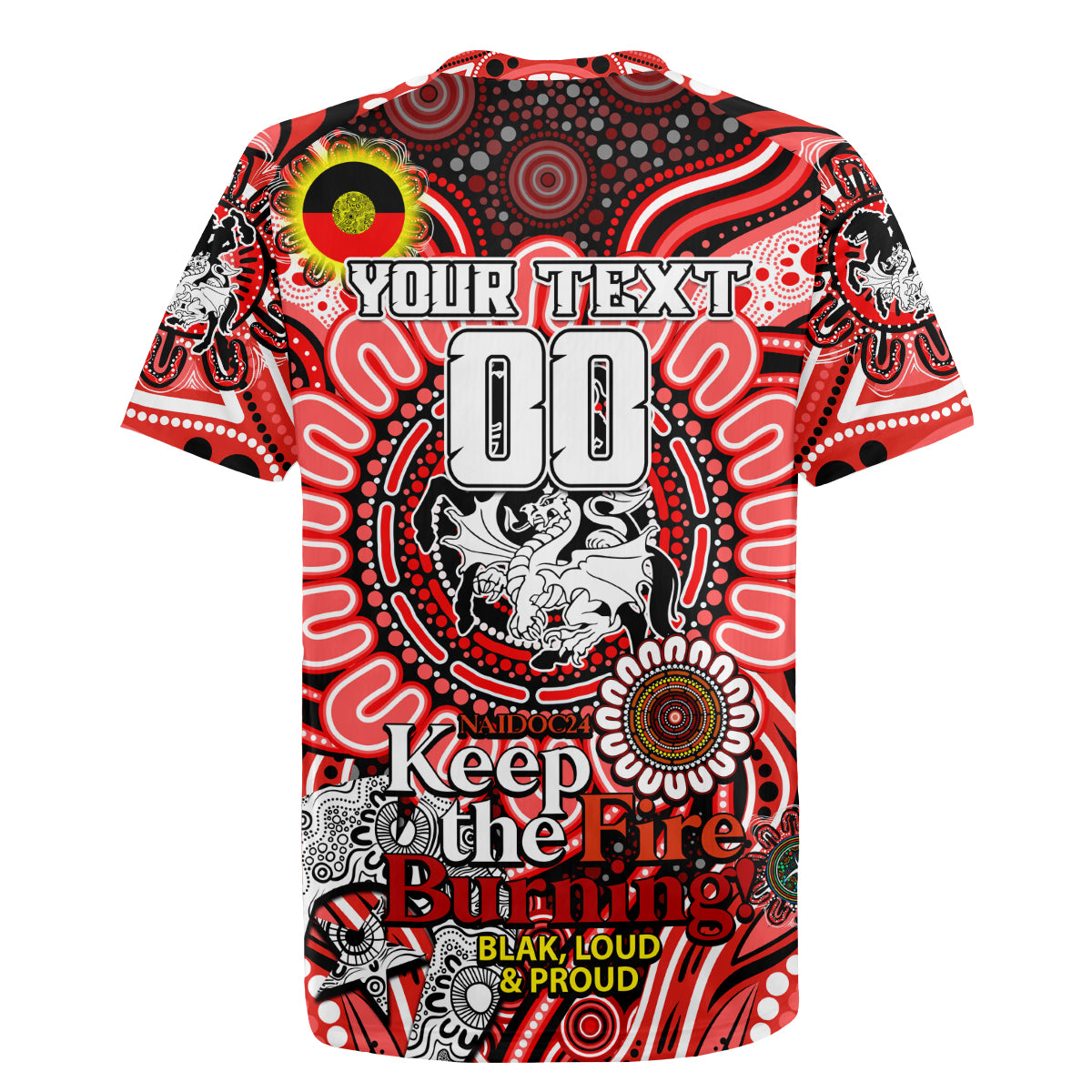 Custom NAIDOC Week 2024 Dragons Rugby Jersey Mascot Rugby