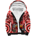Custom NAIDOC Week 2024 Dragons Sherpa Hoodie Mascot Rugby