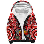 Custom NAIDOC Week 2024 Dragons Sherpa Hoodie Mascot Rugby