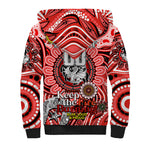 Custom NAIDOC Week 2024 Dragons Sherpa Hoodie Mascot Rugby