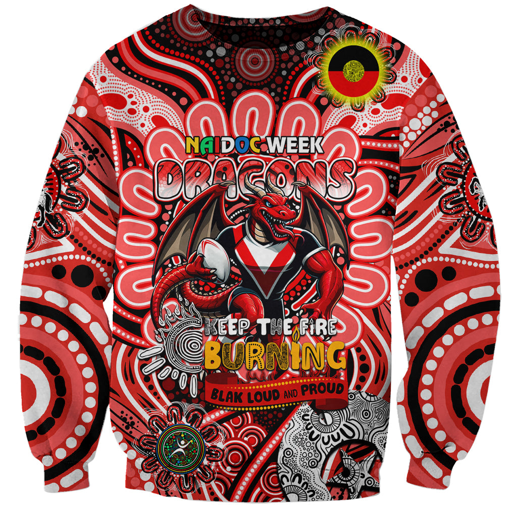 Custom NAIDOC Week 2024 Dragons Sweatshirt Mascot Rugby