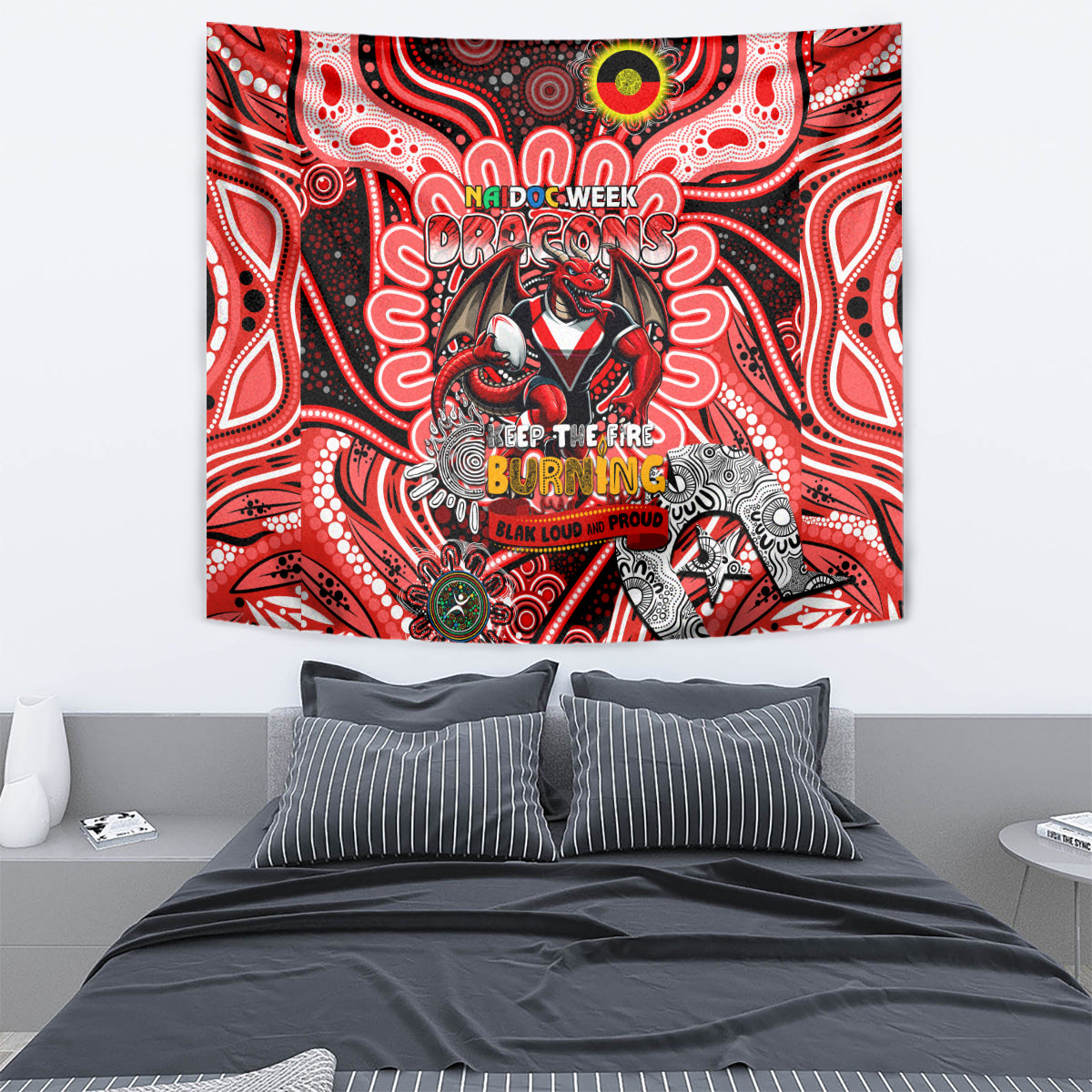 NAIDOC Week 2024 Dragons Tapestry Mascot Rugby
