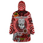 Custom NAIDOC Week 2024 Dragons Wearable Blanket Hoodie Mascot Rugby