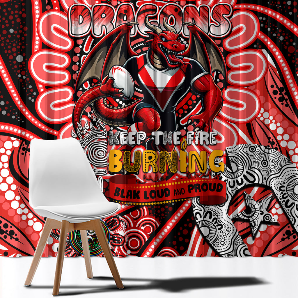 NAIDOC Week 2024 Dragons Window Curtain Mascot Rugby