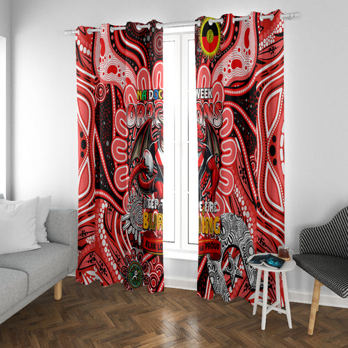 NAIDOC Week 2024 Dragons Window Curtain Mascot Rugby