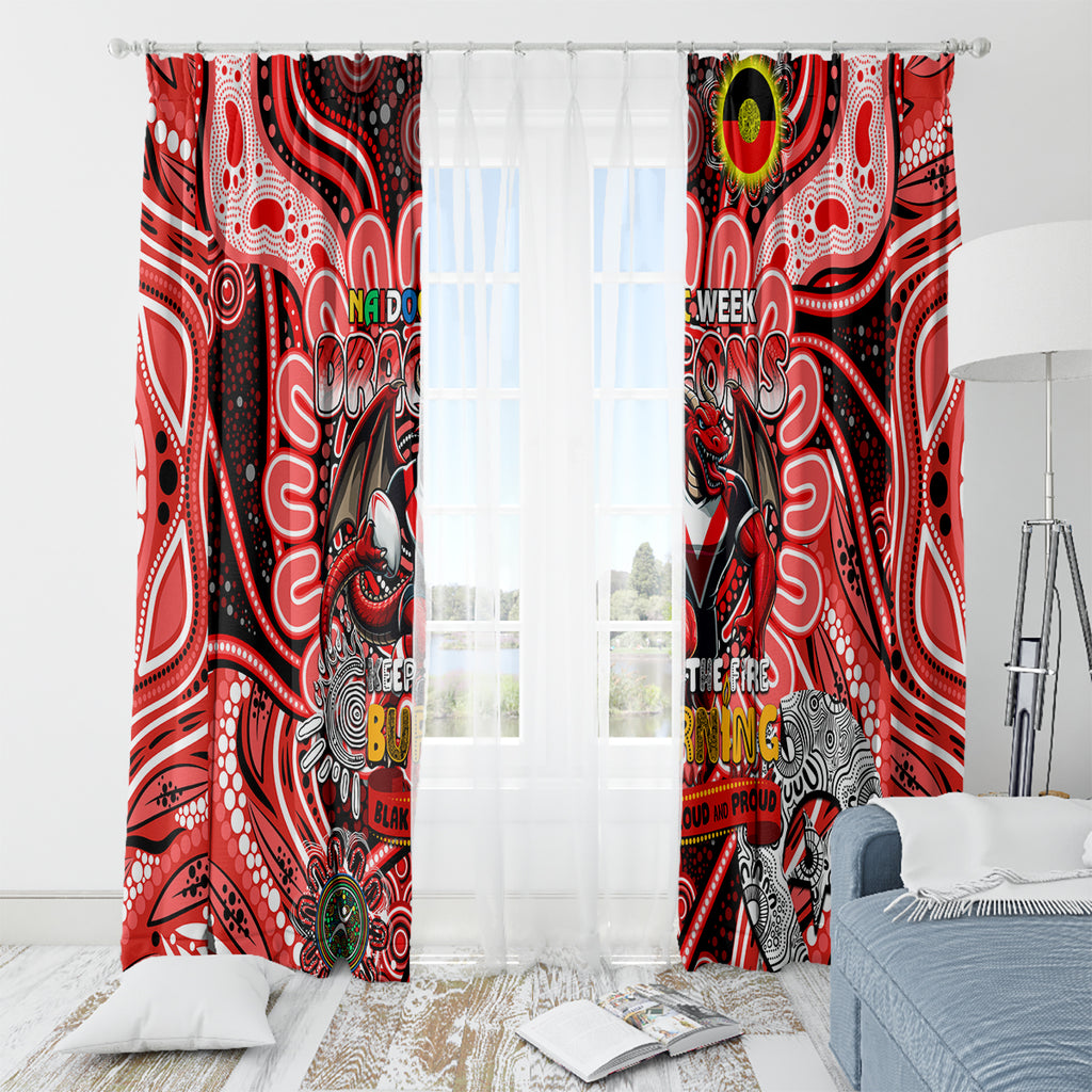 NAIDOC Week 2024 Dragons Window Curtain Mascot Rugby