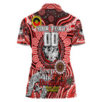 Custom NAIDOC Week 2024 Dragons Women Polo Shirt Mascot Rugby