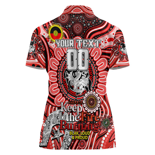 Custom NAIDOC Week 2024 Dragons Women Polo Shirt Mascot Rugby