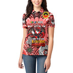 Custom NAIDOC Week 2024 Dragons Women Polo Shirt Mascot Rugby