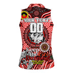 Custom NAIDOC Week 2024 Dragons Women Sleeveless Polo Shirt Mascot Rugby