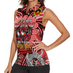 Custom NAIDOC Week 2024 Dragons Women Sleeveless Polo Shirt Mascot Rugby