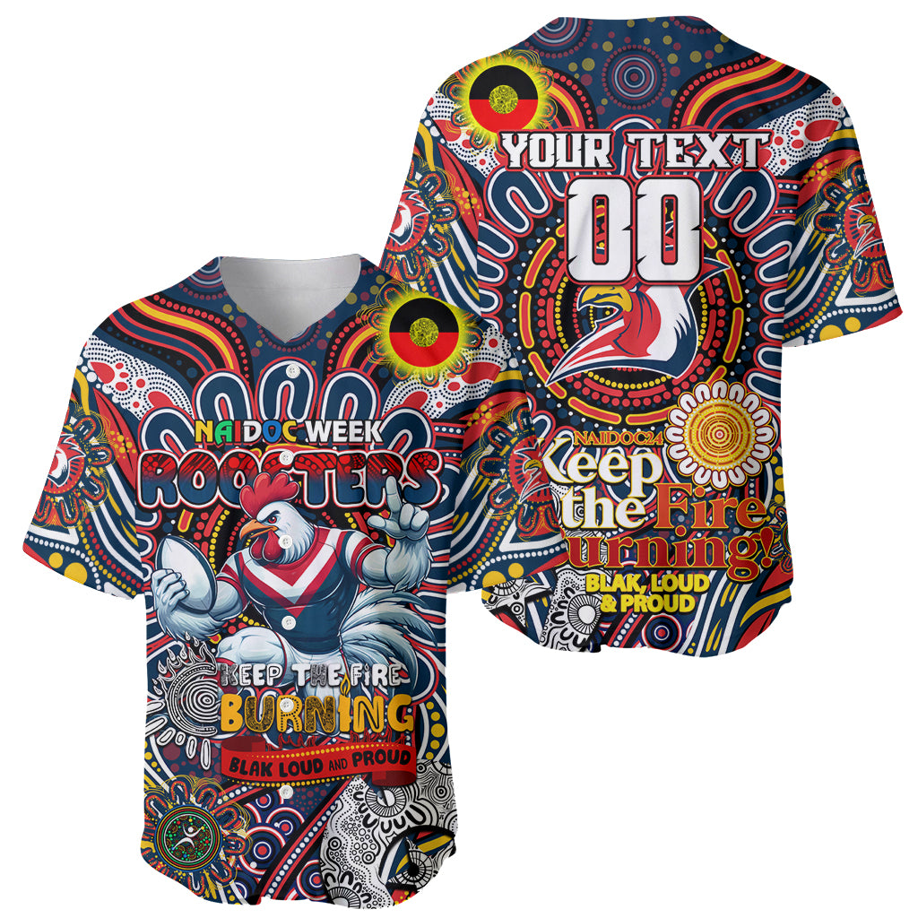 Custom NAIDOC Week 2024 Roosters Baseball Jersey Mascot Rugby