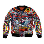 Custom NAIDOC Week 2024 Roosters Bomber Jacket Mascot Rugby