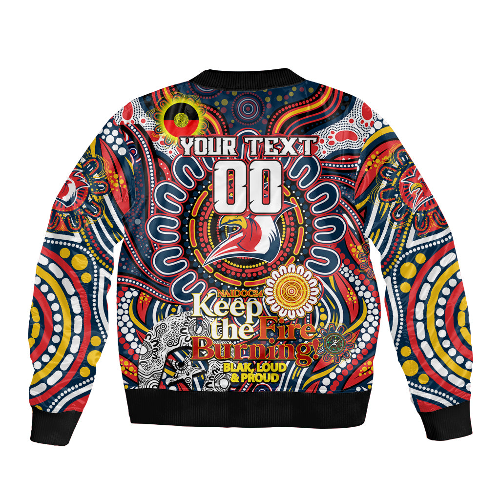 Custom NAIDOC Week 2024 Roosters Bomber Jacket Mascot Rugby