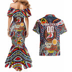 Custom NAIDOC Week 2024 Roosters Couples Matching Mermaid Dress and Hawaiian Shirt Mascot Rugby