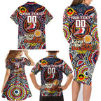 Custom NAIDOC Week 2024 Roosters Family Matching Long Sleeve Bodycon Dress and Hawaiian Shirt Mascot Rugby