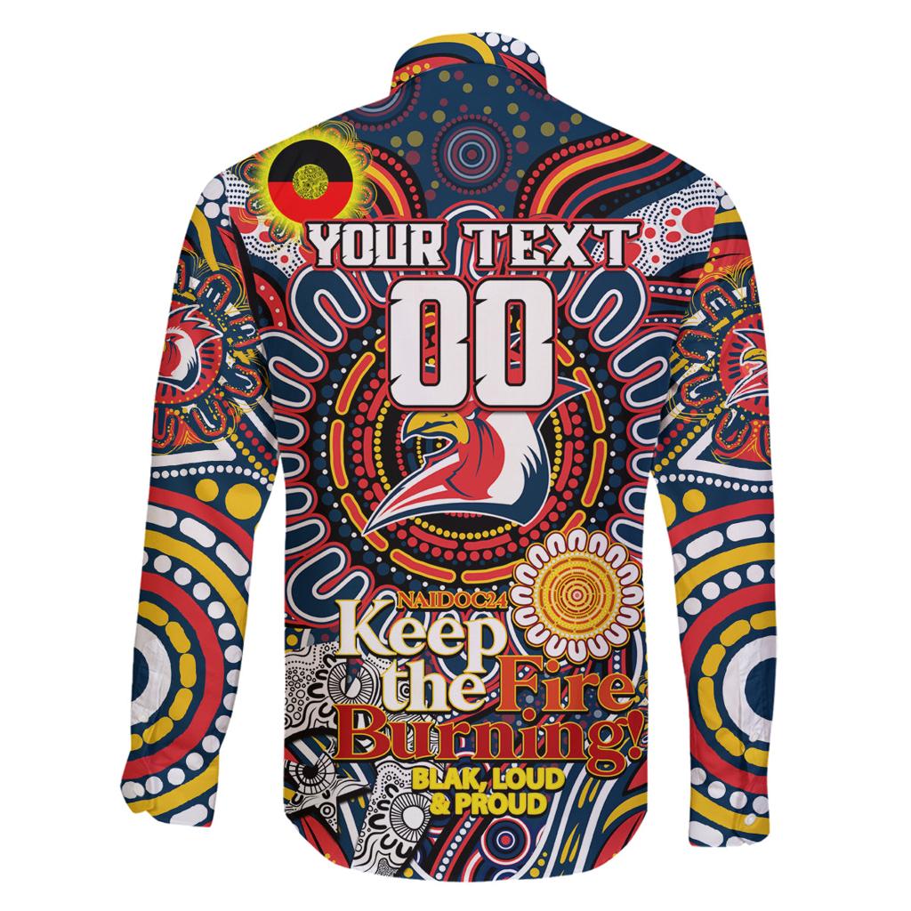 Custom NAIDOC Week 2024 Roosters Family Matching Long Sleeve Bodycon Dress and Hawaiian Shirt Mascot Rugby