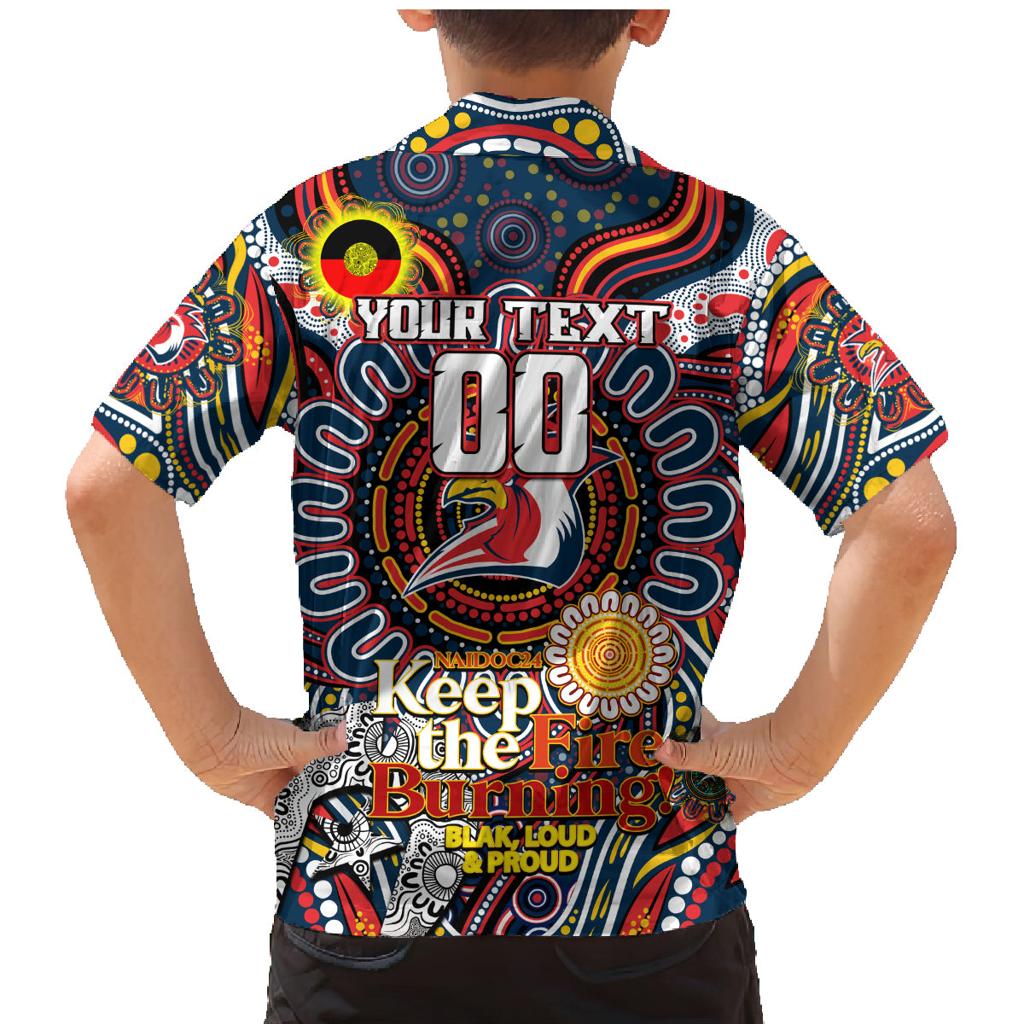 Custom NAIDOC Week 2024 Roosters Family Matching Mermaid Dress and Hawaiian Shirt Mascot Rugby