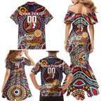 Custom NAIDOC Week 2024 Roosters Family Matching Mermaid Dress and Hawaiian Shirt Mascot Rugby