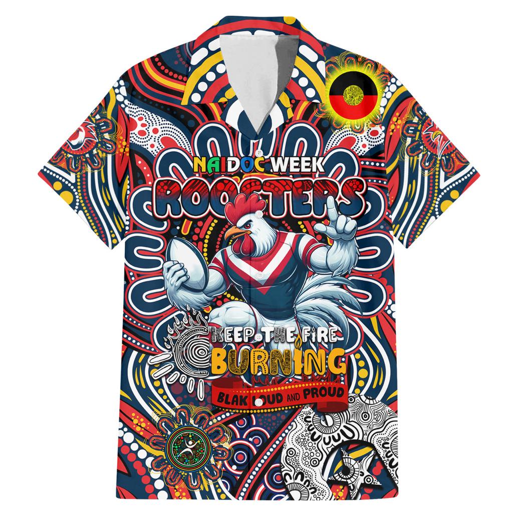 Custom NAIDOC Week 2024 Roosters Family Matching Mermaid Dress and Hawaiian Shirt Mascot Rugby