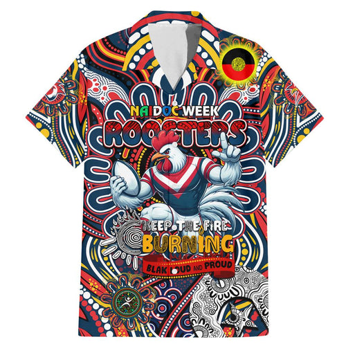 Custom NAIDOC Week 2024 Roosters Family Matching Mermaid Dress and Hawaiian Shirt Mascot Rugby
