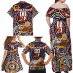 Custom NAIDOC Week 2024 Roosters Family Matching Off Shoulder Maxi Dress and Hawaiian Shirt Mascot Rugby