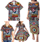 Custom NAIDOC Week 2024 Roosters Family Matching Puletasi and Hawaiian Shirt Mascot Rugby