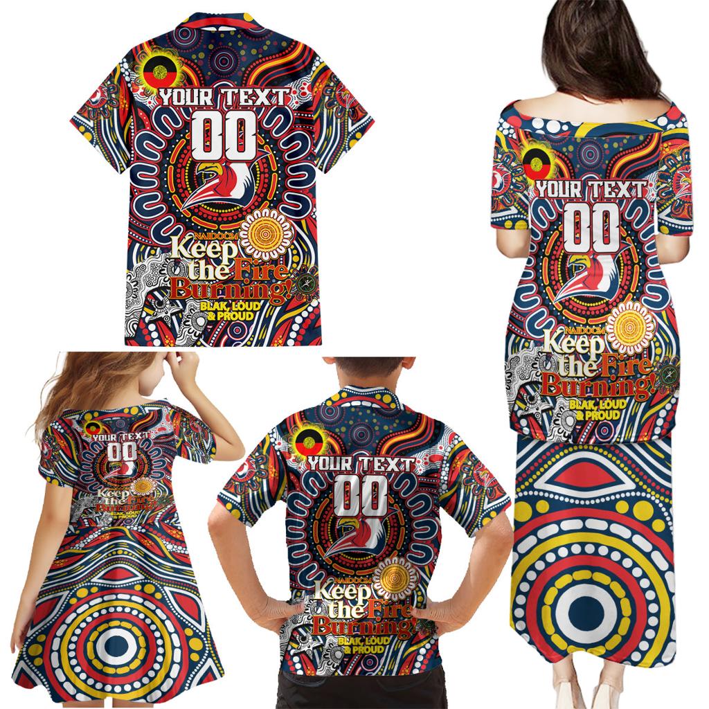 Custom NAIDOC Week 2024 Roosters Family Matching Puletasi and Hawaiian Shirt Mascot Rugby
