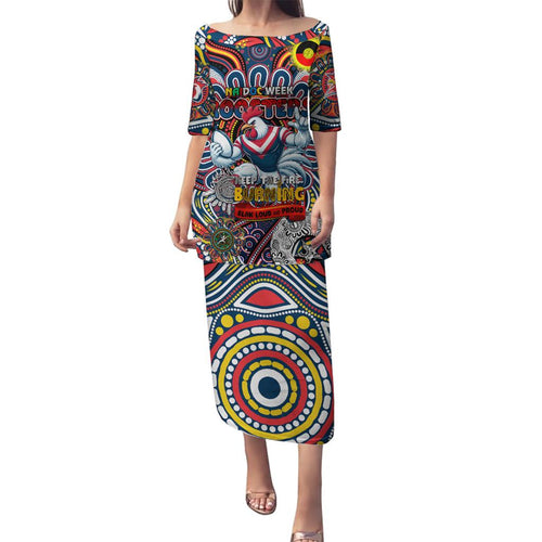 Custom NAIDOC Week 2024 Roosters Family Matching Puletasi and Hawaiian Shirt Mascot Rugby