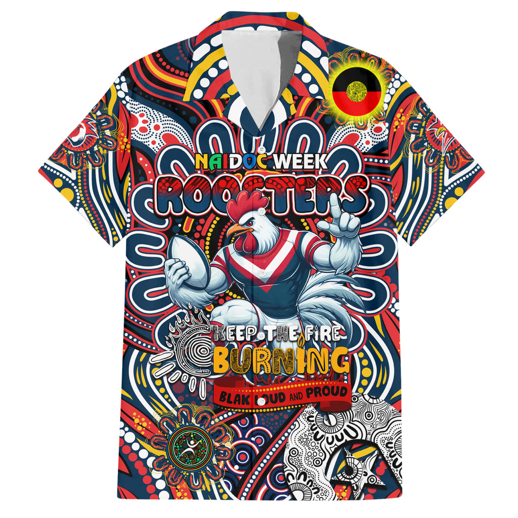 Custom NAIDOC Week 2024 Roosters Hawaiian Shirt Mascot Rugby