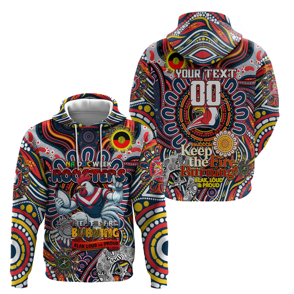Custom NAIDOC Week 2024 Roosters Hoodie Mascot Rugby