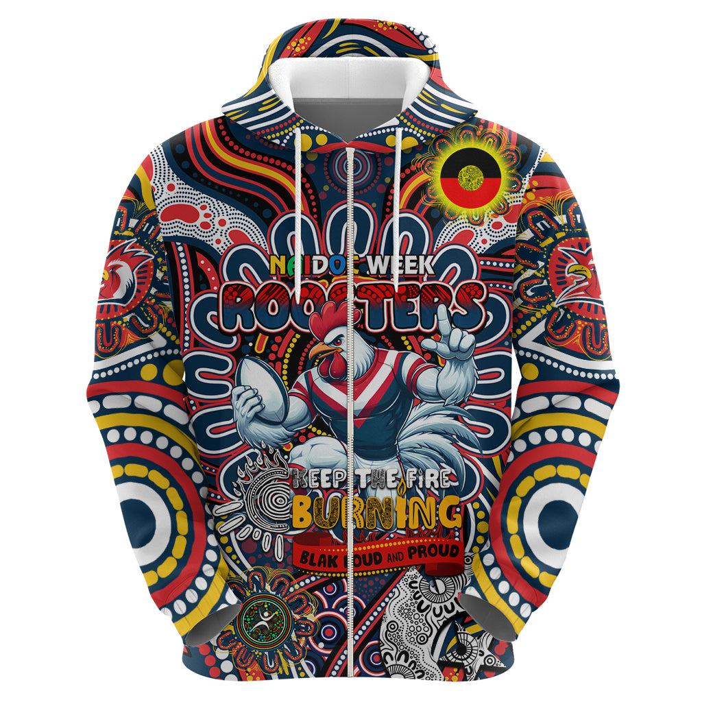 Custom NAIDOC Week 2024 Roosters Hoodie Mascot Rugby