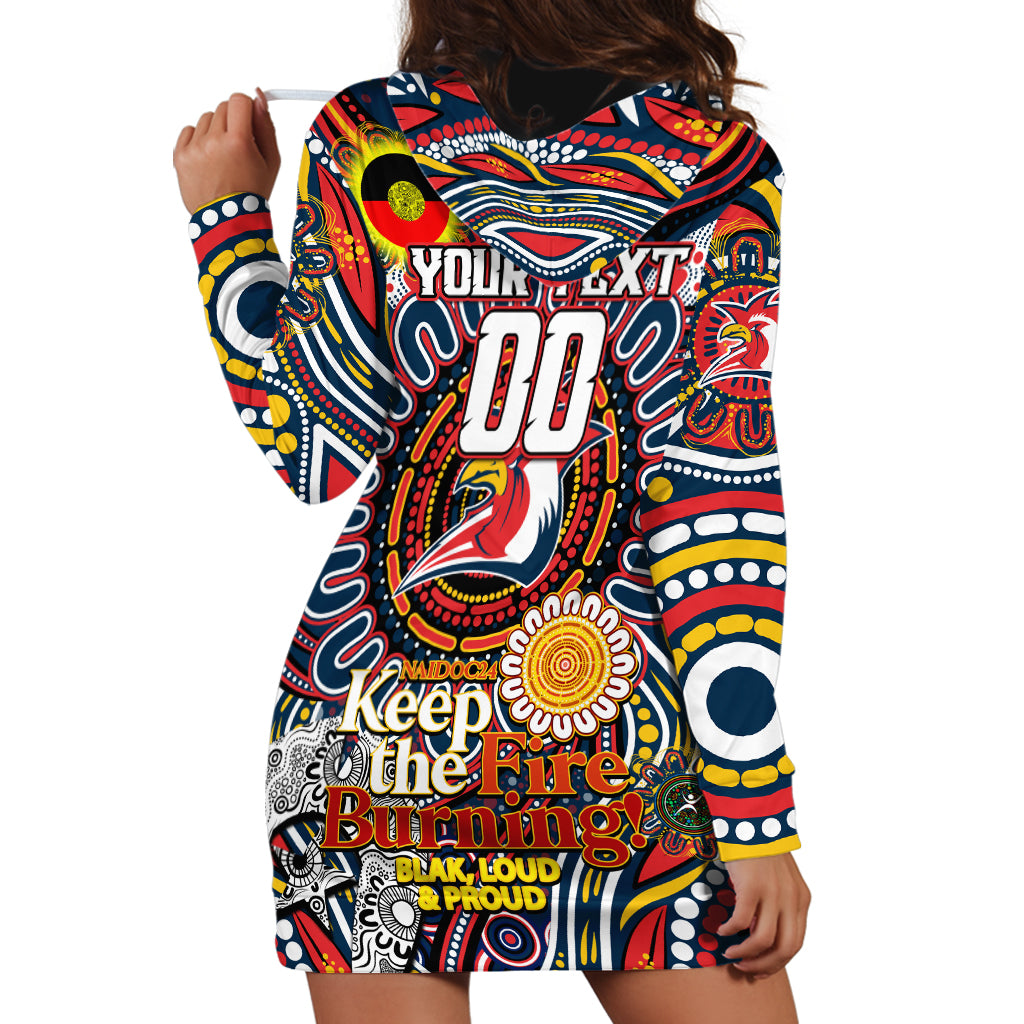 Custom NAIDOC Week 2024 Roosters Hoodie Dress Mascot Rugby
